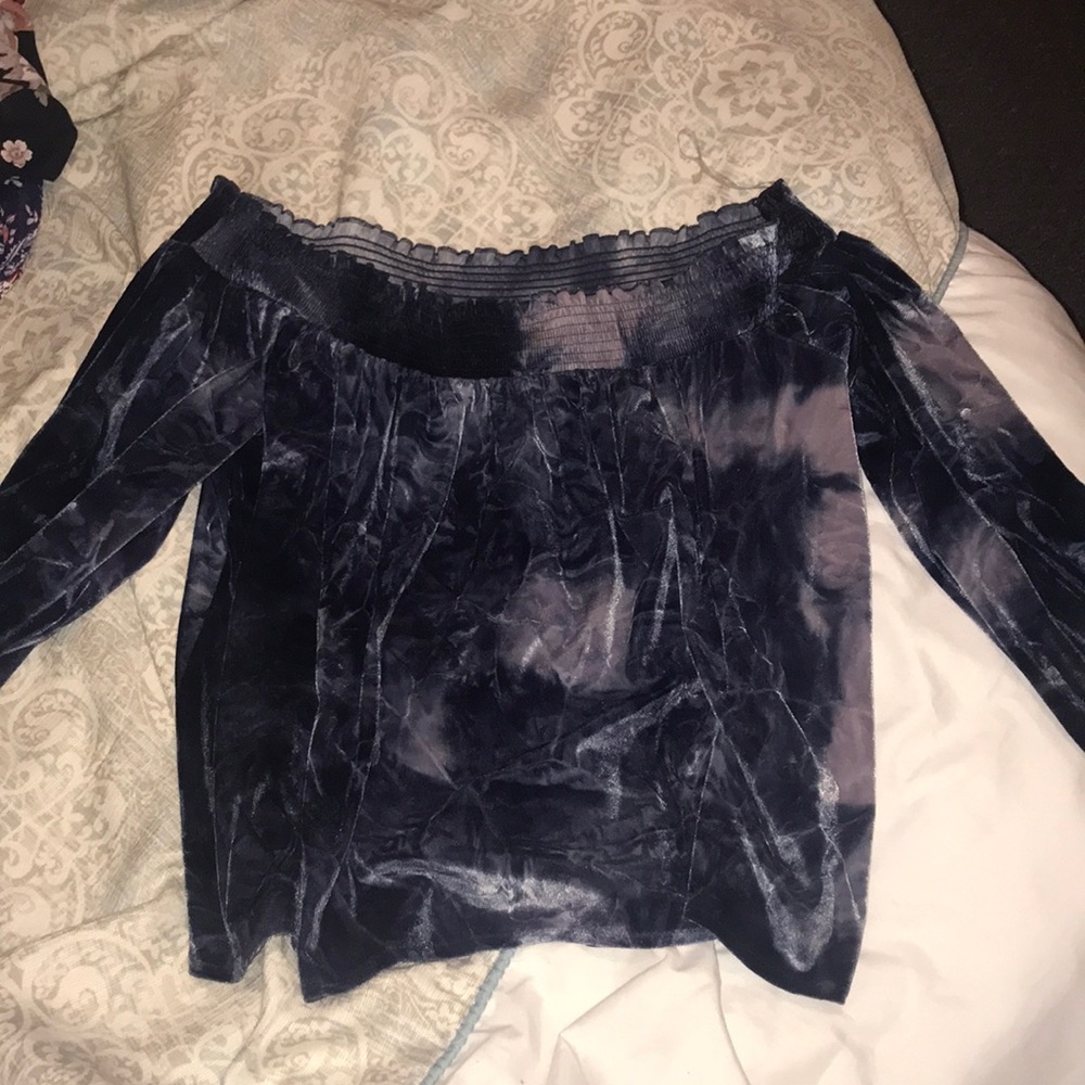 Off The Shoulder Velvet Top